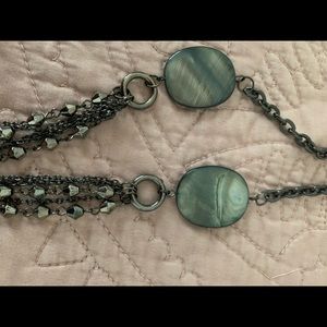 Necklace, chain, beads, shell 24” + 2”